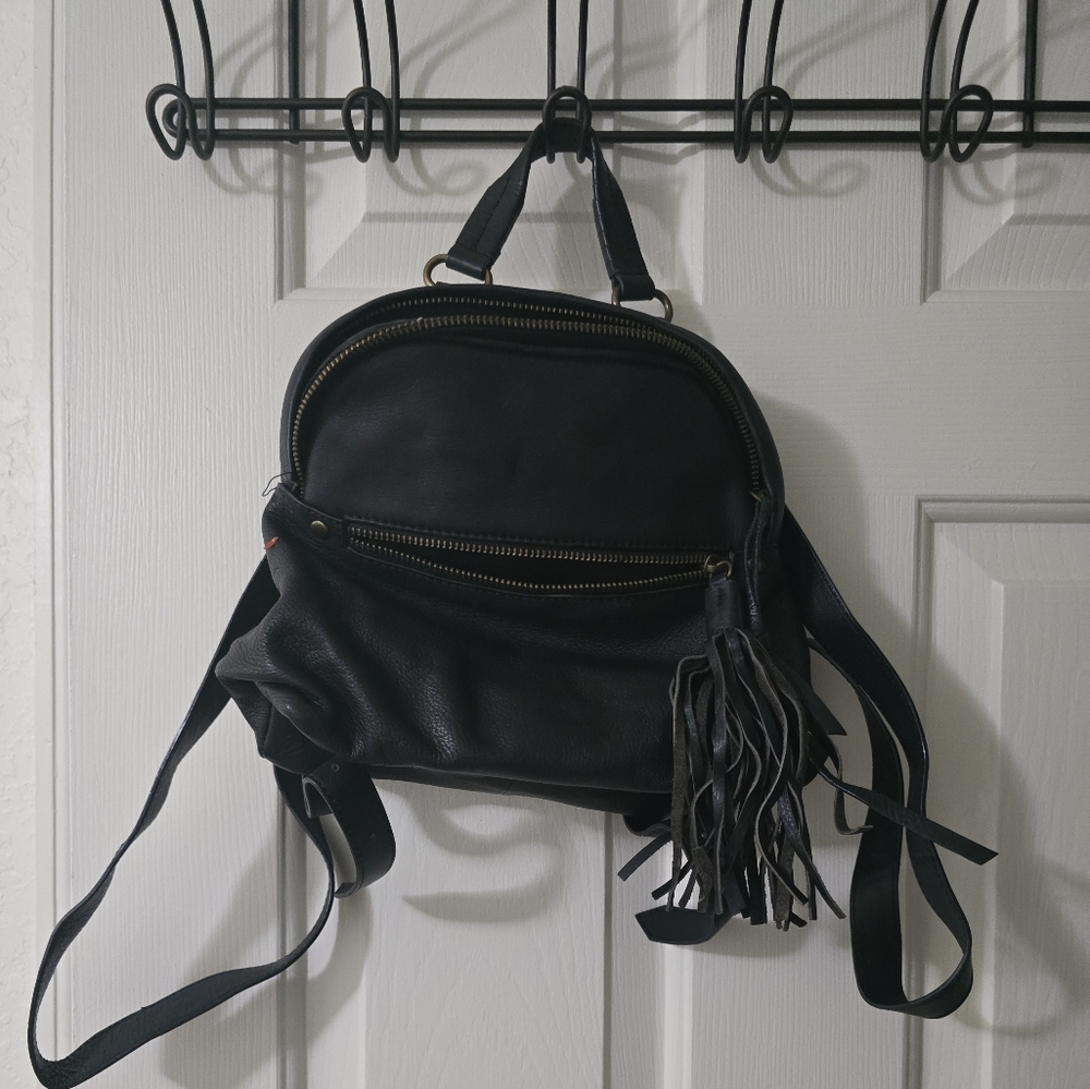 Sleek Black Medium Backpack with Adjustable Straps Joelle Hawkins